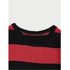 image:imageFloerns Men Striped Pullover Sweater Colorblock Crew Neck Knit Casual TopsRed
