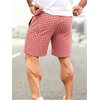 image:imageFloerns Mens Gingham Swim Trunks Summer Drawstring Waist Beach ShortsRed