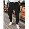 image:imageFloerns Mens Stretch Dress Pants Striped Side Work Business Suit PantsBlack