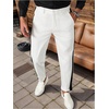 image:imageFloerns Mens Stretch Dress Pants Striped Side Work Business Suit PantsWhite