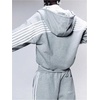 image:imageFloerns Mens Y2k Striped Zip Up Hoodie Long Sleeve Athletic Baggy Sweatshirts JacketLight Grey