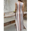 image:imageFloerns Women Boho Striped Tank Maxi Scoop Neck Summer Vacation DressesCoffee Brown White