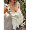 image:imageFloerns Women Gingham Summer Maxi Dress Beach Vacation Smock DressesGreen Gingham