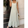 image:imageFloerns Women Gingham Summer Maxi Dress Beach Vacation Smock DressesGreen Gingham