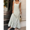 image:imageFloerns Women Gingham Summer Maxi Dress Beach Vacation Smock DressesGreen Gingham