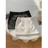 image:imageFloerns Womens 2 PCS Polka Dots Mini Skirt SkortBlack and White