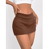 image:imageFloerns Womens 2 PCS Polka Dots Mini Skirt SkortBrown Black White