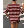 image:imageFloerns Womens 2 Piece Striped Tops with Y2k Mini Shorts Going Out OutfitsBurgundy