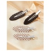 image:imageFloerns Womens 4 Pcs Polka Dots Hair Clips Duckbill Alligator ClipBlack Multi