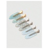image:imageFloerns Womens 4 Pcs Polka Dots Hair Clips Duckbill Alligator ClipBlue