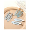 image:imageFloerns Womens 4 Pcs Polka Dots Hair Clips Duckbill Alligator ClipBlue