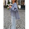 image:imageFloerns Womens Bow Long Sleeve Gingham Shirts Button Down Blouse TopsBlue