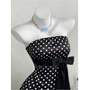 image:imageFloerns Womens Bow Polka Dots Tube Dress Strapless A Line Mini DressesBlack