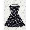 image:imageFloerns Womens Bow Polka Dots Tube Dress Strapless A Line Mini DressesBlack