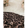 image:imageFloerns Womens Cheetah Print Strapless Tube Shirred Sleeveless Wide Leg Romper JumpsuitBrown Multi