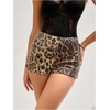 image:imageFloerns Womens Cheetah Sequin Shorts Mid Waist Sparkly Skinny Club Rave Short PantsBronze