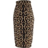 image:imageFloerns Womens Elegant Leopard Print Ruched Bodycon Pencil Long SkirtsBrown