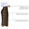 image:imageFloerns Womens Elegant Leopard Print Ruched Bodycon Pencil Long SkirtsBrown