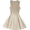 image:imageFloerns Womens Elegant Polka Dots Formal Dress Bow Sleeveless A Line Wedding Guest DressesApricot