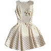 image:imageFloerns Womens Elegant Polka Dots Formal Dress Bow Sleeveless A Line Wedding Guest DressesApricot