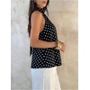 image:imageFloerns Womens Elegant Polka Dots Halter Tops Sleeveless Party Going Out Tank TopsBlack Polka Dots