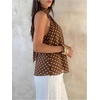 image:imageFloerns Womens Elegant Polka Dots Halter Tops Sleeveless Party Going Out Tank TopsBrown Polka Dots