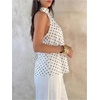 image:imageFloerns Womens Elegant Polka Dots Halter Tops Sleeveless Party Going Out Tank TopsWhite