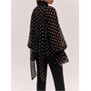image:imageFloerns Womens Elegant Polka Dots Long Sleeve Sheer Blouses Work ClothesBlack and White