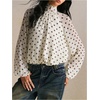 image:imageFloerns Womens Elegant Polka Dots Party Tops Dressy Casual Sheer BlousesApricot