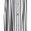image:imageFloerns Womens Elegant Striped A Line Skirt Button Front Office Business Casual Long Skirt with BeltBlack and White
