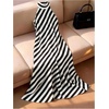 image:imageFloerns Womens Elegant Striped Halter Neck Ruffle A Line Formal Maxi DressBlack and White