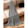image:imageFloerns Womens Elegant Striped Halter Neck Ruffle A Line Formal Maxi DressBlack and White