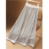 image:imageFloerns Womens Elegant Striped High Waist Wrap A Line Midi SkirtApricot