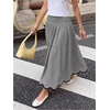 image:imageFloerns Womens Gingham Maxi Skirt High Waisted Going Out A Line SkirtsBlack and White