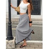 image:imageFloerns Womens Gingham Maxi Skirt High Waisted Going Out A Line SkirtsBlack and White
