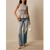 image:imageFloerns Womens Gingham Peplum Tie Shoulder Sleeveless Elegant Tank TopsKhaki
