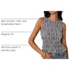 image:imageFloerns Womens Gingham Tank Tops Sleeveless Shirred Ruffle Smocked TopBlack and White