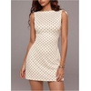 image:imageFloerns Womens Going Out Polka Dots Tank Mini Dress Open Back Formal Wedding Guest DressesWhite