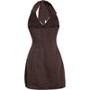 image:imageFloerns Womens Halter V Neck Striped Slim Fit Going Out Mini DressCoffee