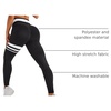 image:imageFloerns Womens High Waist Seamless Colorblock Striped Print Yoga Sports LeggingsBlack