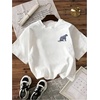 image:imageFloerns Womens Leopard Graphic T Shirts Casual Short Sleeve Crew Neck Summer Tops StreetwearWhite