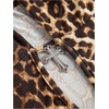 image:imageFloerns Womens Leopard Halter Deep V Neck Dress Layered Ruffle Gothic Y2k Mini DressBrown