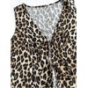 image:imageFloerns Womens Leopard Print Sleeveless Vest Cute Tie Front V Neck Crop Tank TopBrown
