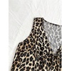 image:imageFloerns Womens Leopard Print Sleeveless Vest Cute Tie Front V Neck Crop Tank TopBrown