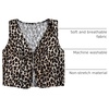image:imageFloerns Womens Leopard Print Sleeveless Vest Cute Tie Front V Neck Crop Tank TopBrown