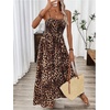 image:imageFloerns Womens Leopard Print Spaghetti Strap Maxi Dresses Vacation Cami Long DressBrown