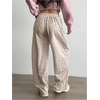image:imageFloerns Womens Leopard Print Wide Leg Pants Y2K Hip Hop Going Out High Waisted Baggy SweatpantsLight Brown Leopard