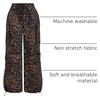 image:imageFloerns Womens Leopard Straight Leg Cargo Pants Cheetah TrousersBlack