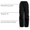 image:imageFloerns Womens Leopard Straight Leg Cargo Pants Cheetah TrousersBlack Solid