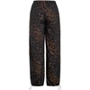image:imageFloerns Womens Leopard Straight Leg Cargo Pants Cheetah TrousersBrown and Black